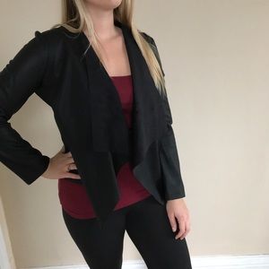 NWOT Zara leather/suede blazer jacket - L